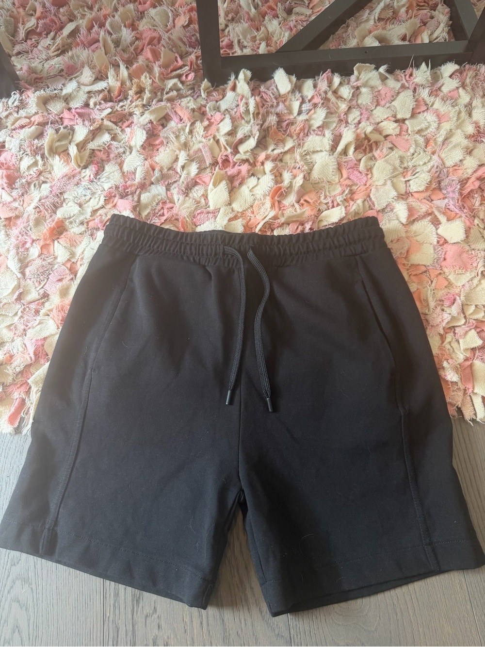 Zara Black Athletic Drawstring Shorts
